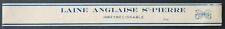 Ancienne étiquette LAINE ANGLAISE SAINT-PIERRE wool old label