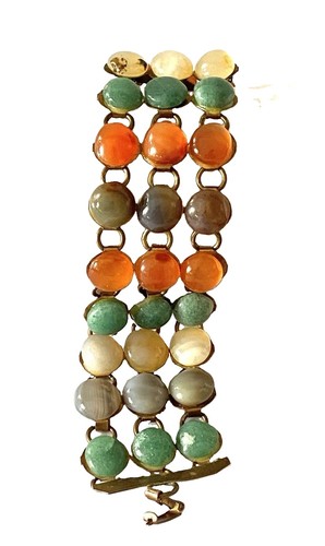 Bracelet manchette cabochon - bracelet,