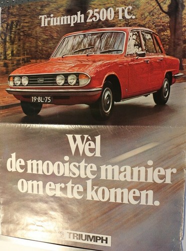 Affiche ancienne triumph 2500 - affiche,