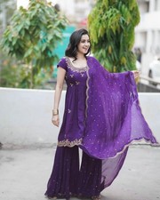 SALWAR KAMEEZ PAKISTANI INDIAN WEDDING PARTY WEAR DRESS BOLLYWOOD SUIT SHARARA