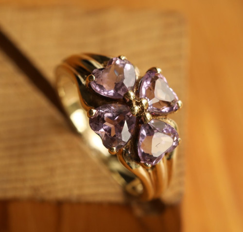Bague vintage jaune - bague,