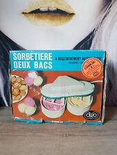 SORBETIÈRE ELECTRIQUE DUO DEUX BACS VINTAGE GLACES MAISON CRÈMES GLACÉES..