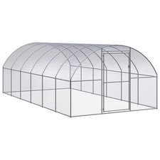 Poulailler d'Extérieur 3x2x2 m Acier Galvanisé Cage Poulets Volière vidaXL