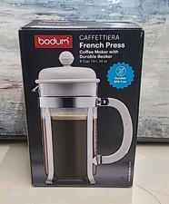 BODUM Caffettiera FRENCH PRESS Coffee Maker  8 cups / 1.0 L/34 oz White BPA Free