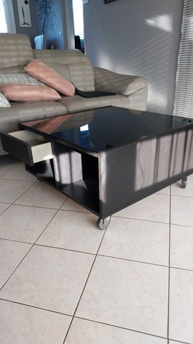 Table salon basse noire - ,noire,