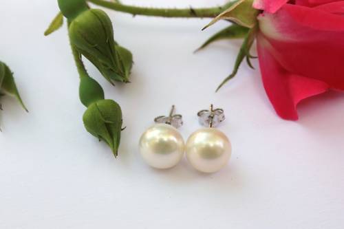 10mm blanc elevage perles - blanc,