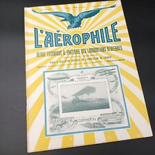 ANTIQUE AVIATION TECHNICAL MAGAZINES L'AEROPHILE N°4 1911