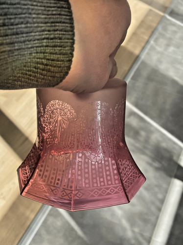 Verre lampe pétrole - verre,