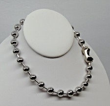 Large 10mm Stainless Steel Ball Chain Necklace Choker ~ Biker Goth Grunge Urban