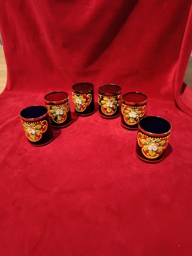 Petites verres émaillés or - 6,