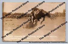 Antique Rodeo Photo "Cage Johnson ~ Razzle Dazzle" RPPC Miles City Montana 1917