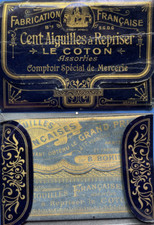 MERCERIE ANCIENNE - POCHETTE D'AIGUILLES à repriser ASSORTIES - BOHIN France
