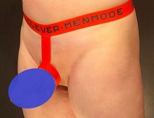 CLEVER-MENMODE MENS SNAP COCKRING-BELT THONG-RED (M-29-31)