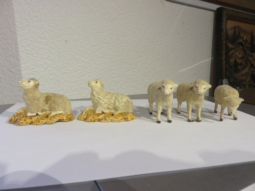 Lot santons moutons floqué - lot,
