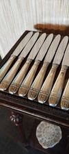 11 ART DECO table knives in silver metal