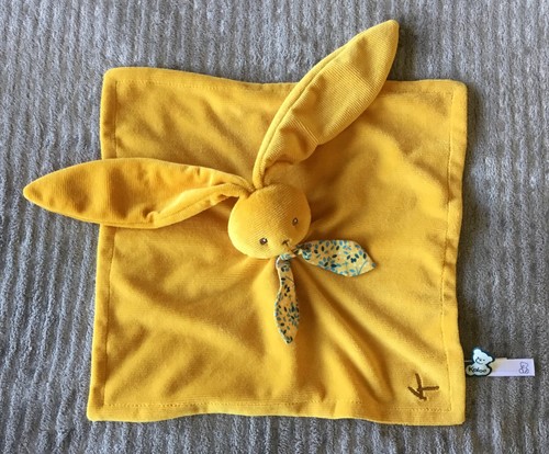 Doudou lapin jaune moutarde - lapin,