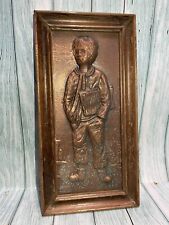 Antique FRENCH CUIVRE VERITABLE Wall Decor COPPER PLAQUE Les Miserable Gavroche