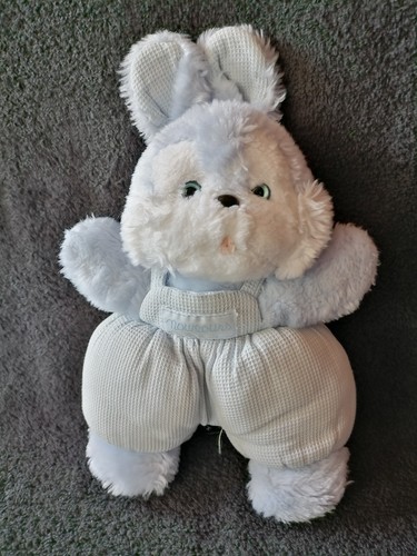 Doudou peluche lapin bleu