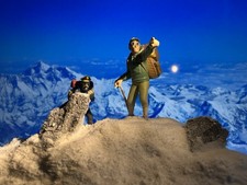 Diorama  "Tintin Au Tibet « hergé- no Pixi Aroutcheff Leblon