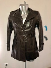 veste 3/4 en cuir vieilli