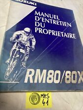 Suzuki RM80 RM80X S 1995 RM 80 X manuel revue technique moto atelier