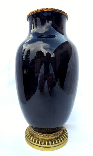 Vase céramique bleu - de, four