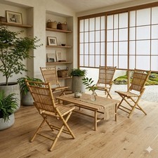 Chaises Vintage en Bambou