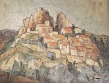 Tableau Peinture Huile Toile Montagne