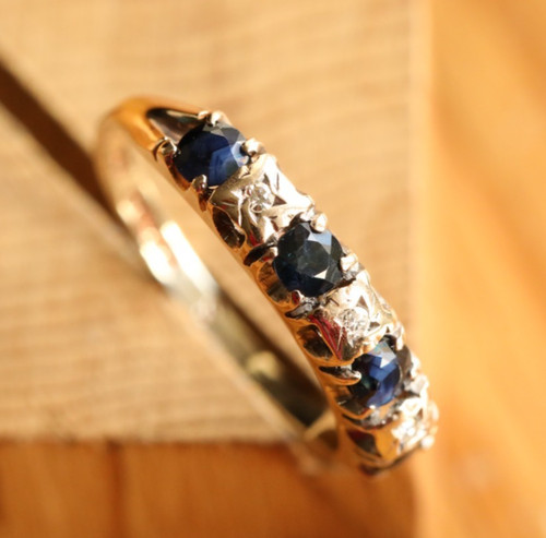 Bague vintage jaune - bague, 9ct
