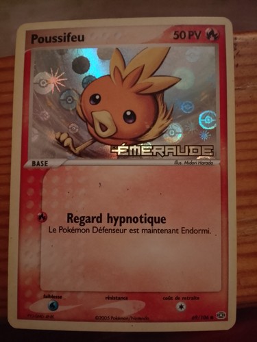 Carte pokemon poussifeu - pokemon, 69/106