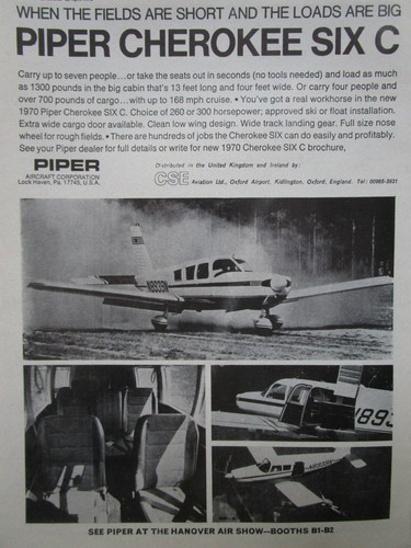 1970 pub piper aircraft - piper,