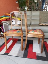 Paire de chaise vintage style Louis XVI du 19 em siècle