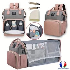 Sac À Langer Bébé Grande Capacité Pliable Portable Avec Lit Intégré Voyage