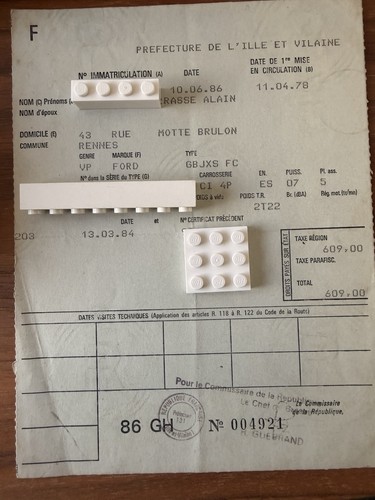 Document administratif ford - document,