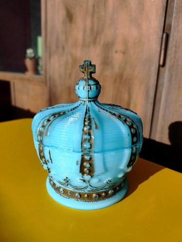 Bonbonnière couronne opaline - bonbonnière,