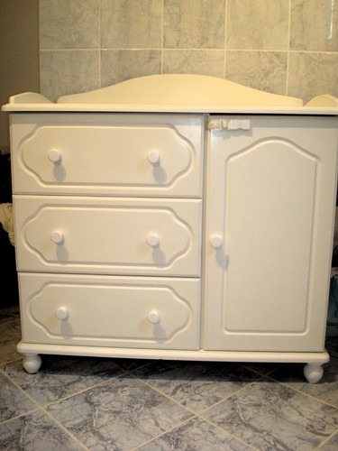 Commode blanche langer - commode, à