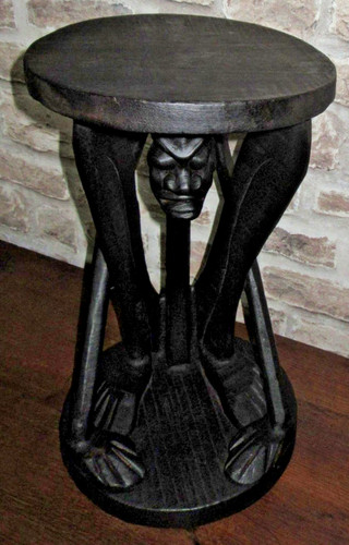 Ancien tabouret caryatide - , art