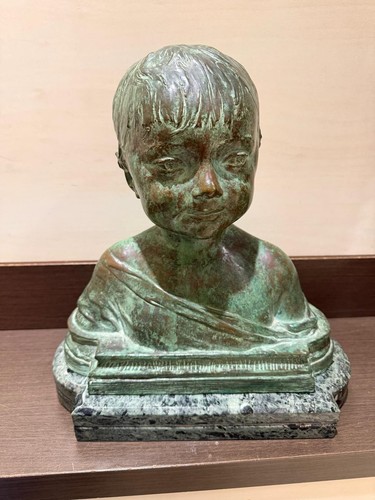 Grand buste enfant bronze - grand,