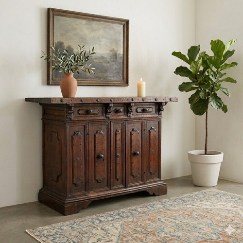 Buffet baroque ancien noyer - ancien, en