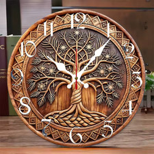 Horloge murale bois Arbre de