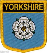 Yorkshire (Shield) Embroidered Patch 6CM X 7CM (2 1/2" X 2 3/4")