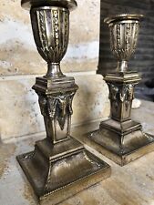 Paire De Bourgeois Chandelier ￼￼￼19 ème siècle Bronze avec restes d'argenture