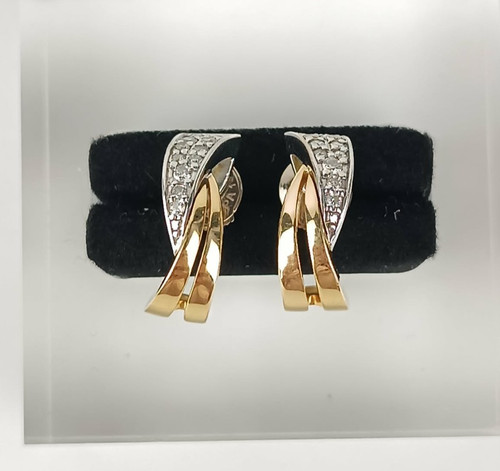 Boucles oreilles jaune et - d'oreilles, or