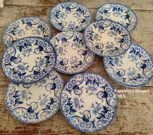 Assiettes plates flora - flora, creil