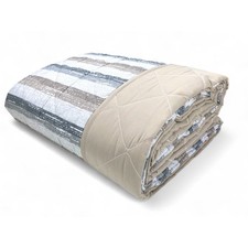 Couette rayée beige -