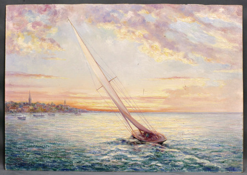 Tableau vue arcachon - vue, d'arcachon