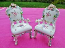 Vintage Miniature Furniture Armchairs Chairs for Franz Vinta Porcelain Dolls