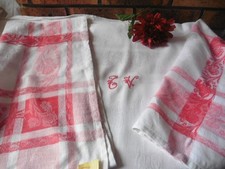 ANCIENNE NAPPE DAMASSE LIN X