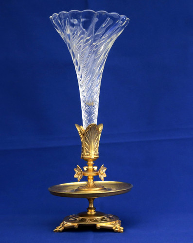Baccarat vase cornet bronze - vase,