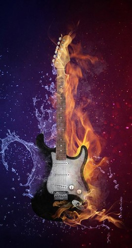 Plaque metal guitare - metal,